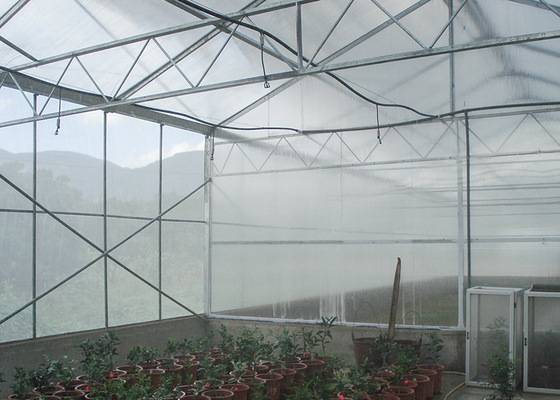 kopen Single Span Polycarbonate PC Plaat Kas Met Schaduw Systeem online manufacture