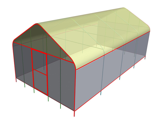 comprare Cortile portatile piccola serra esteriore pesante piccolo poli-tunnel con rivestimento in PVC online manufacture